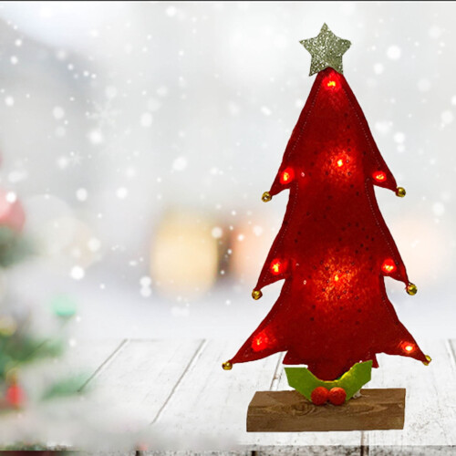 Poaug string light Christmas tree ornament for toddlers, red 1