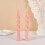 Bougies coniques en spirale, roses, lot de 12 5