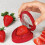 Erdbeerschneider aus Edelstahl, Mini-Fruchtschneider 4