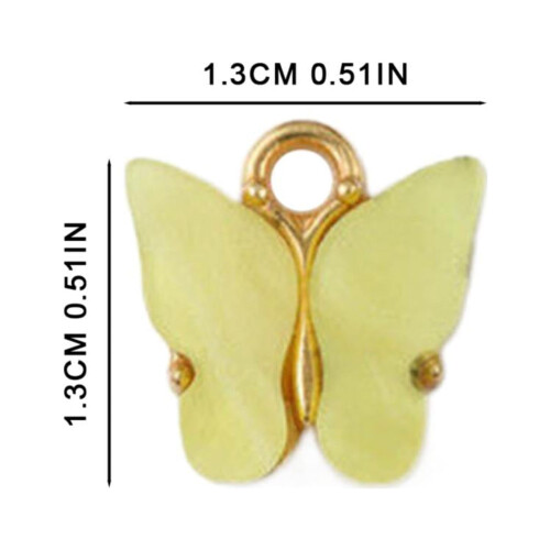 Butterfly Pendant Acrylic Green 1 piece 2