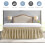 Jupe de lit double, 15 pouces de hauteur, élastique, en microfibre 5