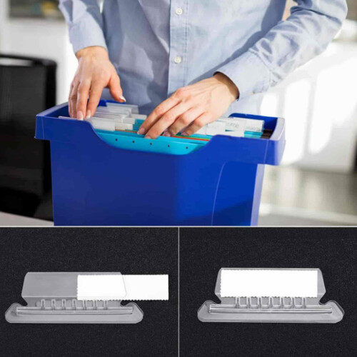 Clear Folder Labels for Hanging Files 50 pcs 1
