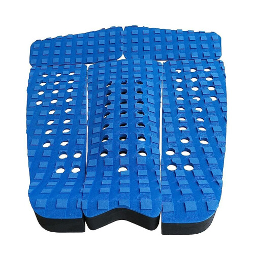 (as described, Blue) 5 Pieces Square Grooved EVA Surfboard SUP Traction Deck Grip Tail Pad Gray 1