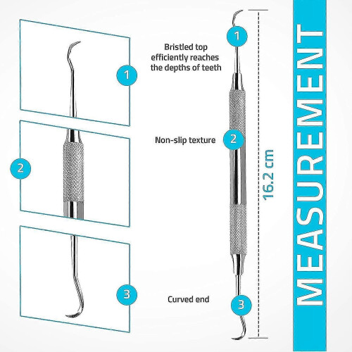 Double-Ended Professional Tartar Removal Tool for Teeth - Pack of 2 1