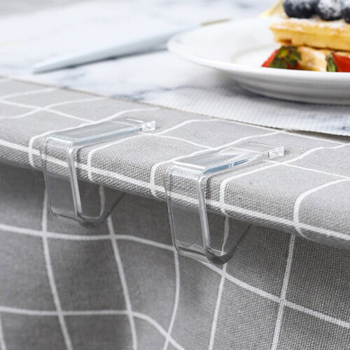 Pinces à nappe en plastique transparent (lot de 24) 2