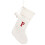 White Embroidered Initial Christmas Stocking 27x42cm 1