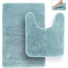 Chenille fürdőszobai szőnyeg 21x32 hüvelyk Aqua 2 db