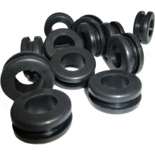 SBR rubberen doorvoertules voor 3/4 inch paneelgaten, 9/16 inch binnendiameter x 7/8 inch.