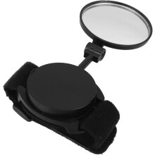 Espejo retrovisor de pulsera para bicicleta con lente convexa de plástico giratoria de 360