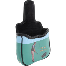 Funda cuadrada de piel sintética para putter de golf con estampado de dibujos animados, funda protectora para palos de golf tipo mazo.