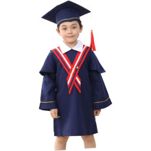 Examensklänning och doktorsexamensset med tofsar Mörkblå bekväm Cosplay-dräkt