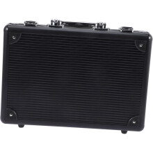 Poker Chip Case Carrier for Adults and Dealers, Black Aluminum Alloy 30x21.5x6cm
