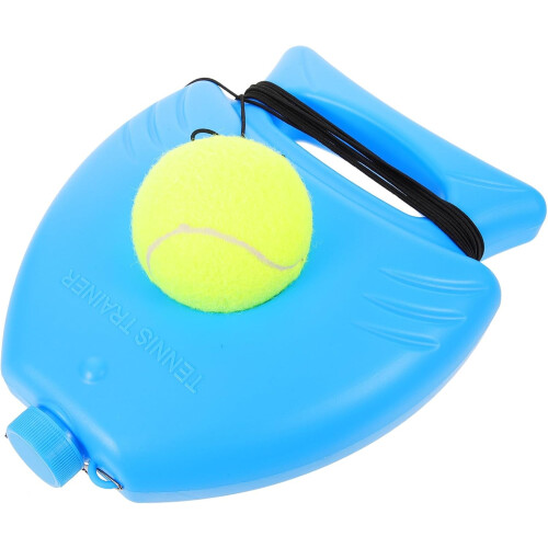 Tennis Training Base with Rebound Ball and Elastic String Self-Practice Tennis Training Tool