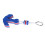 9xNovelty Boating Floating Key Chain Key Ring Keychains Float Blue Anchor 4