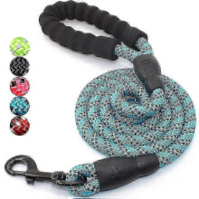 2025 5 FT Strong Dog Leash with Comfortable Padded Handle and Highly Reflective Threads Dog Leashes for Medium and Large Dogs, Blue