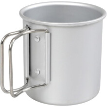 Taza de agua plegable de aleación de aluminio, ligera y apta para exteriores.