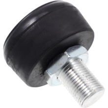 Freno ajustable de goma negra para patines con puntera y orificio, resistente al desgaste.