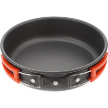 Poêle à frire portable, casserole de cuisine extérieure en alliage d'aluminium robuste avec poignée pliable