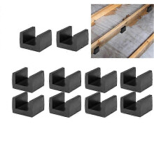 10pcs U Boat Floor Floaters, Rubber Joist Isolators Floor Decoupler, Sound Isolation Clip for Subfloor Sound Blocking