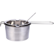 14 cm Edelstahl-Butterschmelztopf-Set mit verdicktem Rührlöffel und Wasserbad