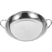 Patelnia wok ze stali nierdzewnej, 26 cm, podwójny uchwyt, garnek do gotowania w domu, kuchenka indukcyjna, naczynia do gotowania w domu