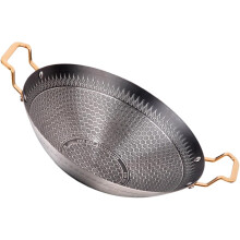 Oală de gătit din oțel inoxidabil, oală uscată, 28 cm, mânere duble, suprafață netedă, robustă, pentru bucătărie, utilizare în hotel