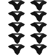 10 Stück schwarze Kunststoff-Würfelstative mit dreieckiger Basis, Präsentationsständer, Sockel