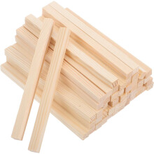 50 stuks kaki vierkante houten stokjes voor knutselprojecten, kleine houten staafjes 15x1cm