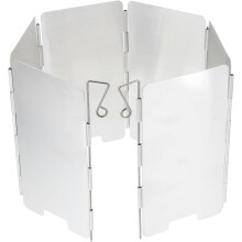 6-teiliger faltbarer Windschutz aus Aluminiumlegierung für Campingkocher im Freien – ideal für unterwegs
