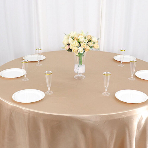 Satin Round Tablecloth 120 inch 1