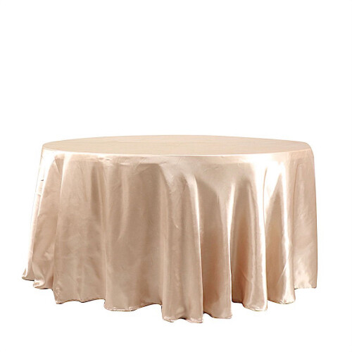 Satin Round Tablecloth 120 inch 2