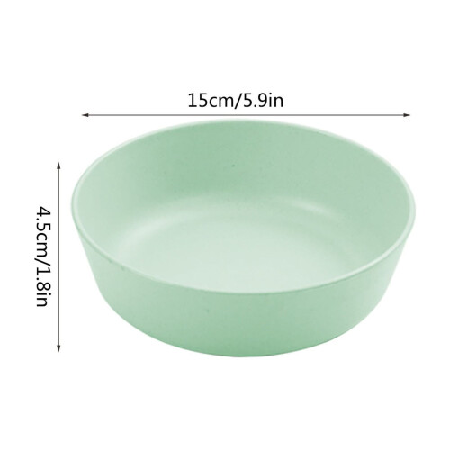 Set ontbijtkommen van tarwestro – Beige, grote inhoud 2
