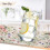 Set van 6 linnen placemats – Roze, witte roos en eucalyptus. 4
