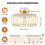 Guld & Sort Metal Semi-Flut Loftlampe – 30cm 4