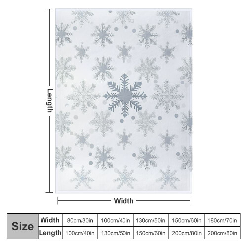 Snefnug Juletæppe Flannel 130x150cm 2