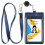 Vertikaler Kartenhalter aus PU-Leder Blue 1