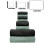 Ensemble de 8 serviettes de bain en coton vert 3