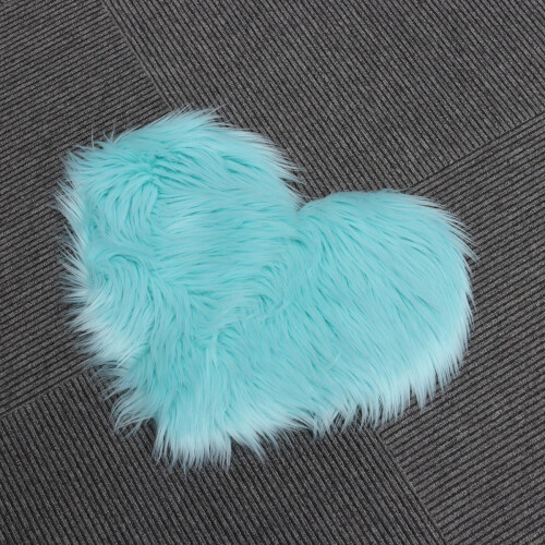 Tapis en peluche en forme de cœur 40x50cm 2