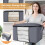 Lot de 6 sacs de rangement pliables en tissu gris 5