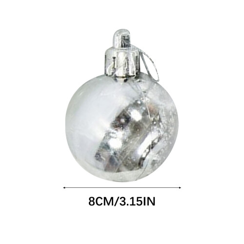 Christmas Balls 3.5 Inch Shatterproof 6 Pack Silver 2