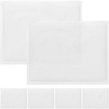 6 stuks zelfklevende parkeervergunninghouders 13x10 cm plastic kaarthoesjes met lijm aan de achterkant
