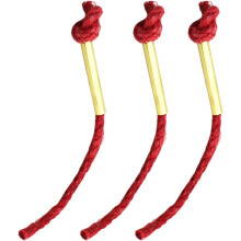 3pcs cerado vermelho jute fogo arranque corda ao ar livre acampamento fogo arranque corda