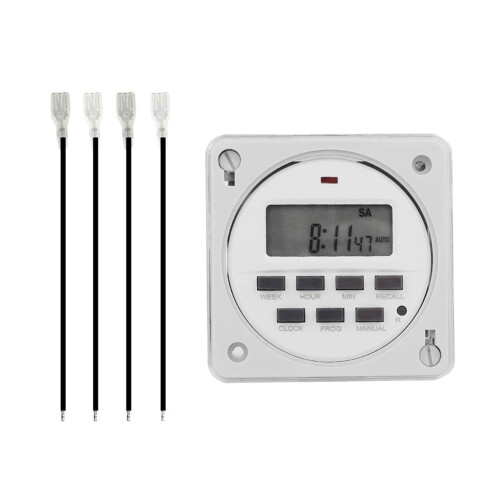 LCD-timerkontakt med 16 tænd/sluk-programmer 1