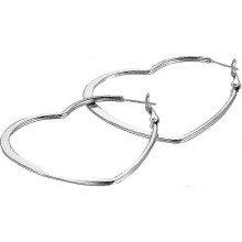Jewelery Women's Earrings, Stainless Steel, Large Hoop Earrings Love Heart Stud Gift Tw