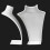 Limei necklace display bust black 3D 8.2 inch 5