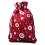 Julegavepose med snøring i lin, snøfnugg, 1 stk. 2