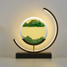 Lampe LED 3D, sable vert, tableau lumineux décoratif, cadre mobile, salon et bureau