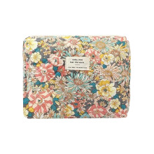 Floral Makeup Bag,Cotton Quilted Make up Bag Floral-Multi M