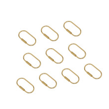 Practical Oval Keychain Gold Key Rings Gold Carabiner Clip-B