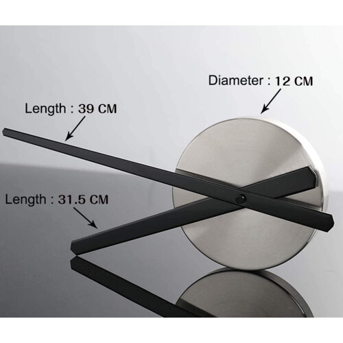 Frameless 3D Mirror Wall Clock Gold Modern Large 2